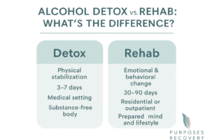 Alcohol Detox Center vs. Rehab